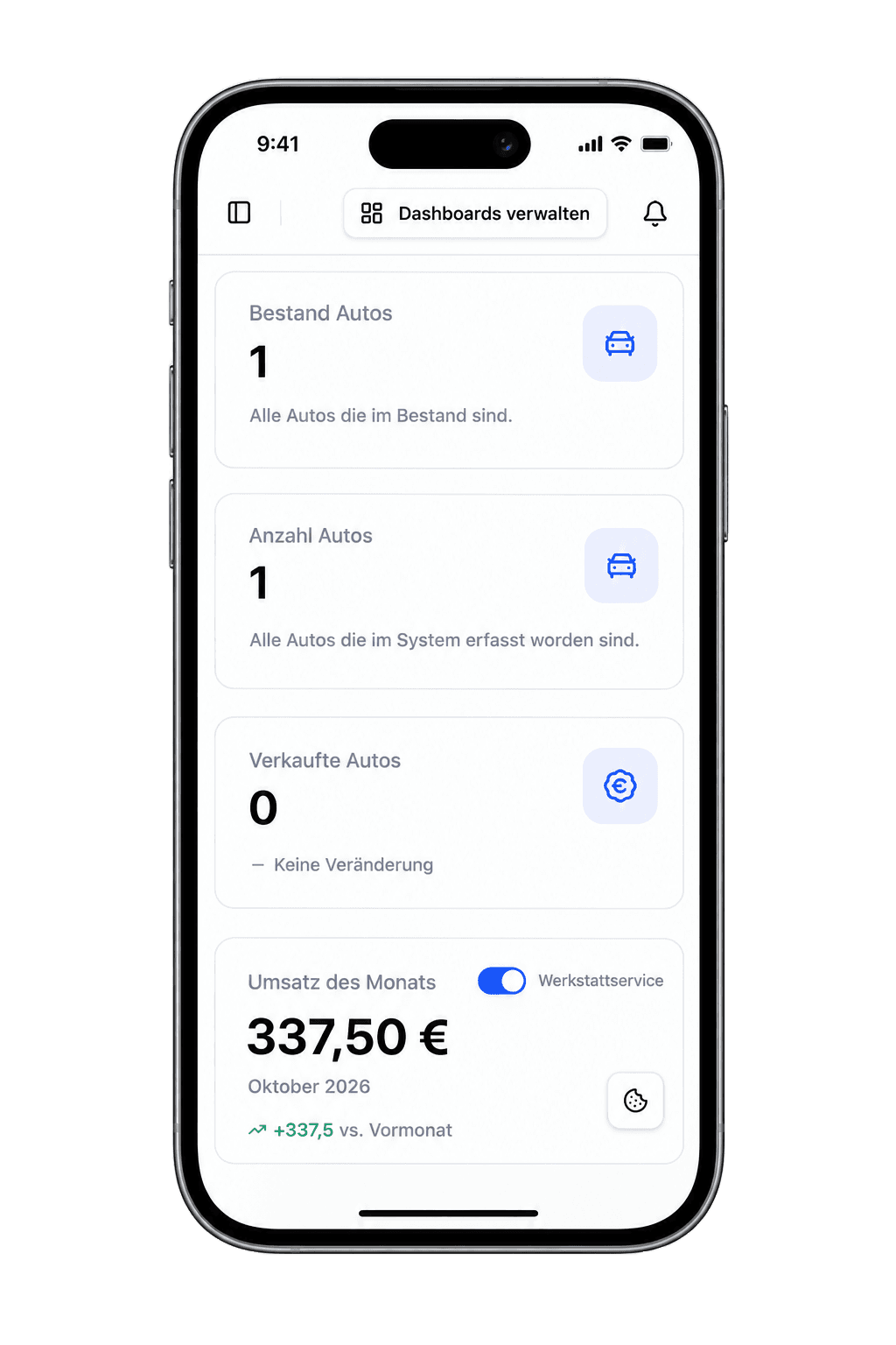 Cadash Dashboard Mobile